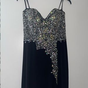 Crystal Doll Black Sequined Dress